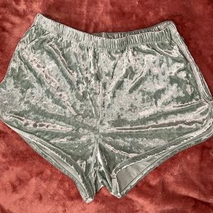 Rue21 Velvet Mint Green Shorts Stretchy Comfy Pajamas